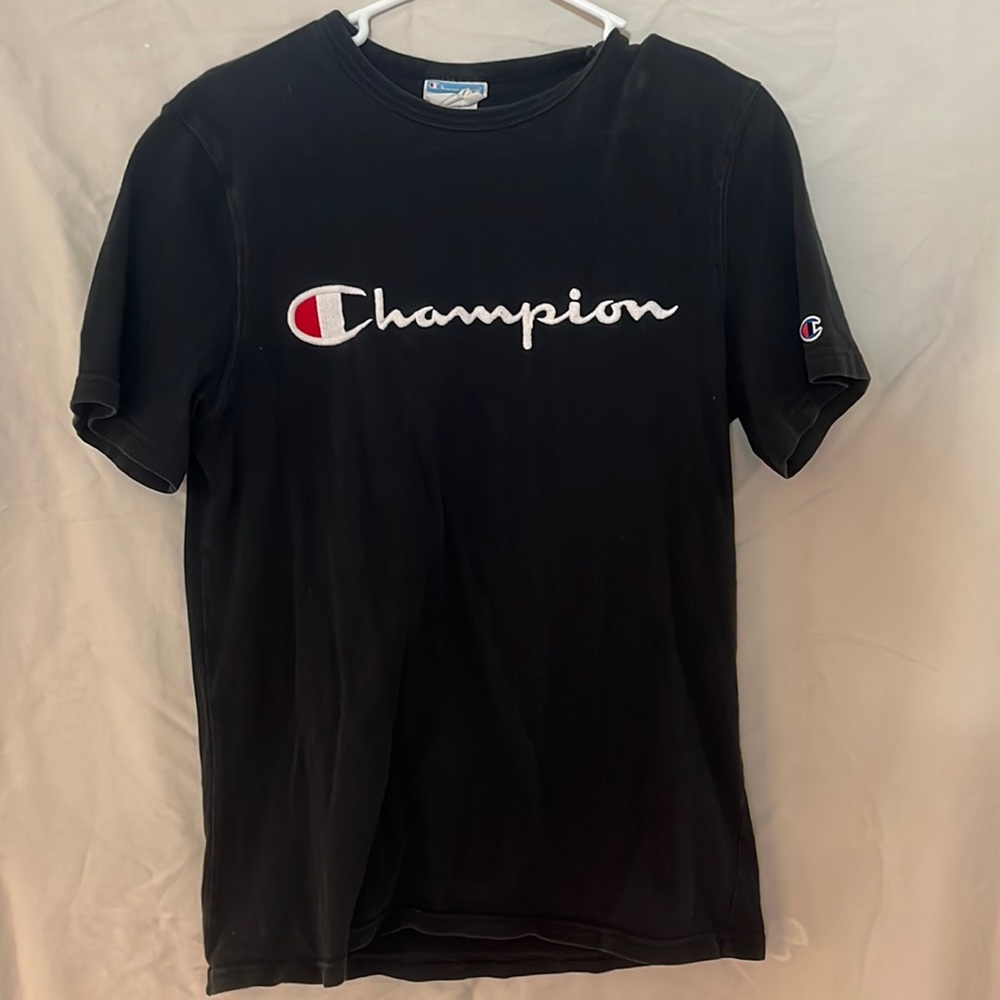 Plain black champion shirt